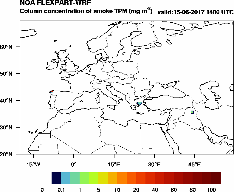 Column concentration of smoke TPM - 2017-06-15 14:00