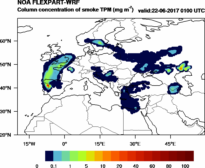 Column concentration of smoke TPM - 2017-06-22 01:00