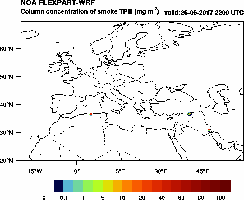 Column concentration of smoke TPM - 2017-06-26 22:00