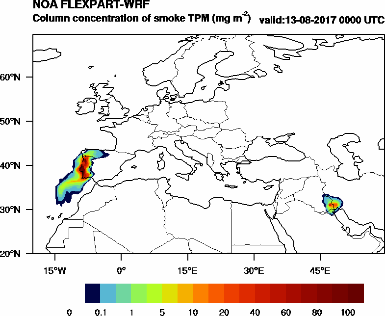 Column concentration of smoke TPM - 2017-08-13 00:00