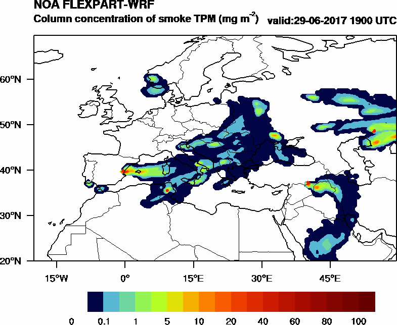 Column concentration of smoke TPM - 2017-06-29 19:00