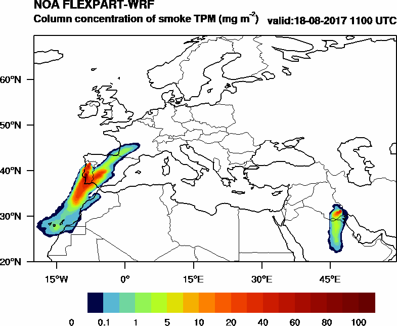 Column concentration of smoke TPM - 2017-08-18 11:00