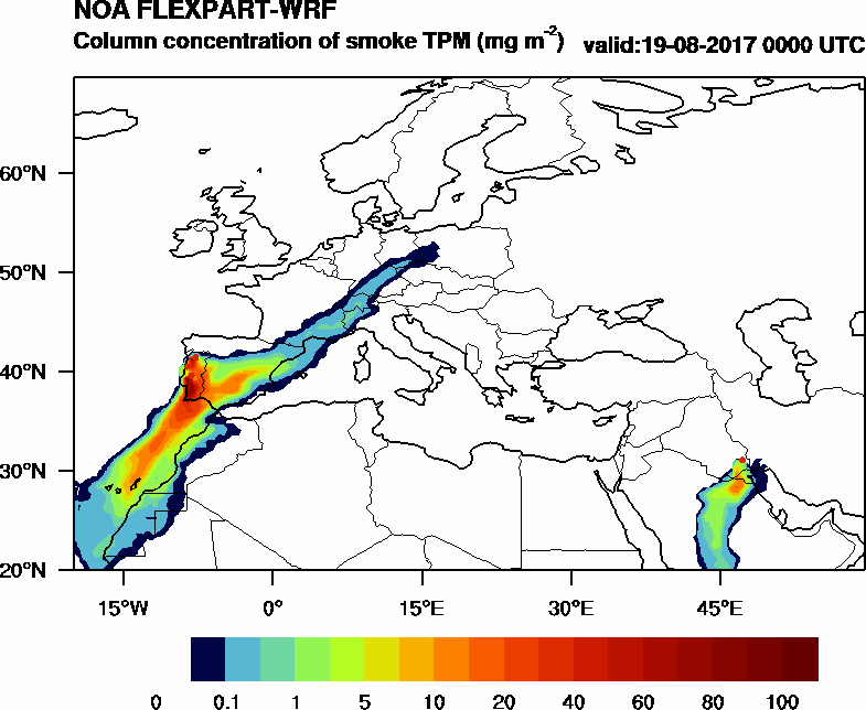 Column concentration of smoke TPM - 2017-08-19 00:00