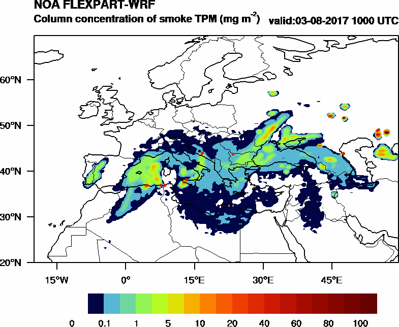 Column concentration of smoke TPM - 2017-08-03 10:00