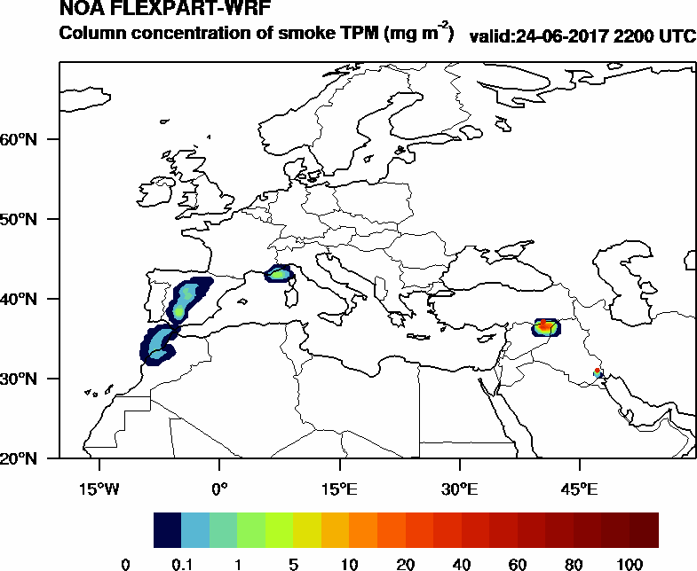 Column concentration of smoke TPM - 2017-06-24 22:00