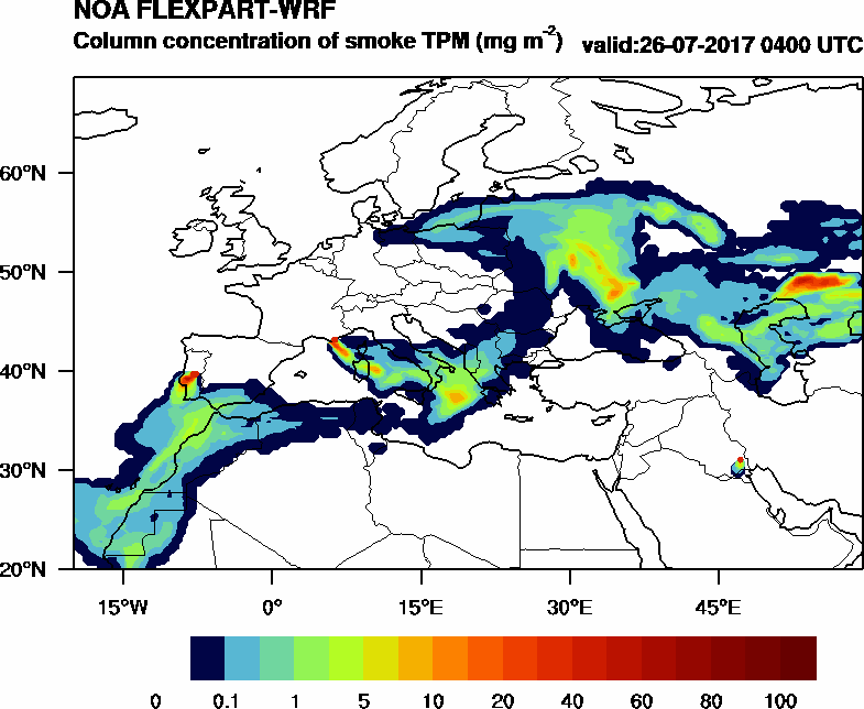 Column concentration of smoke TPM - 2017-07-26 04:00