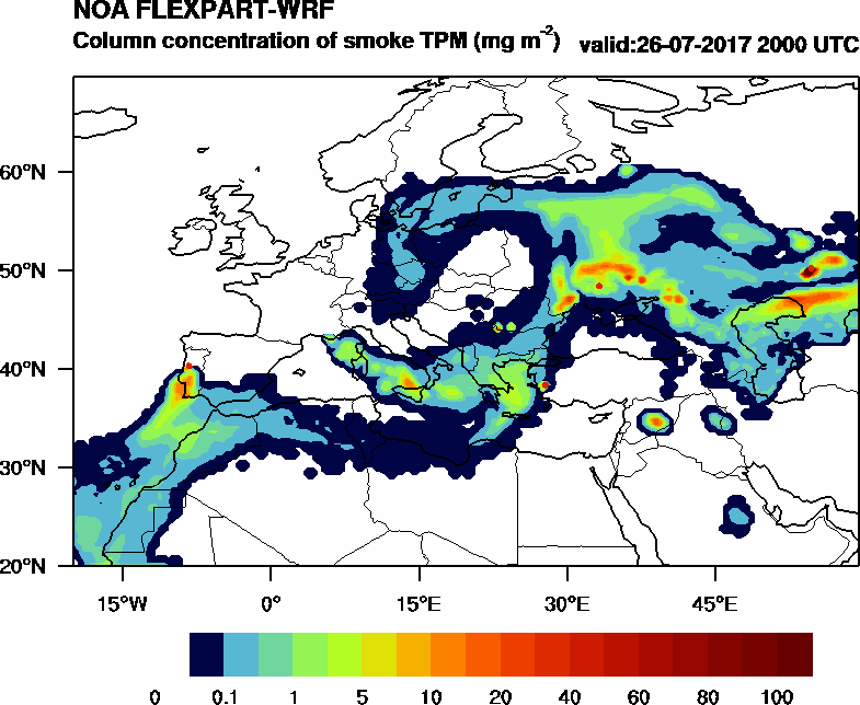 Column concentration of smoke TPM - 2017-07-26 20:00