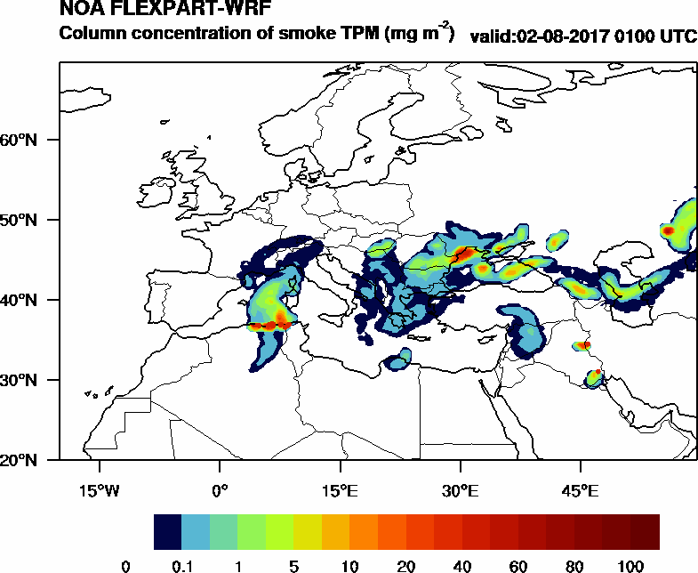 Column concentration of smoke TPM - 2017-08-02 01:00