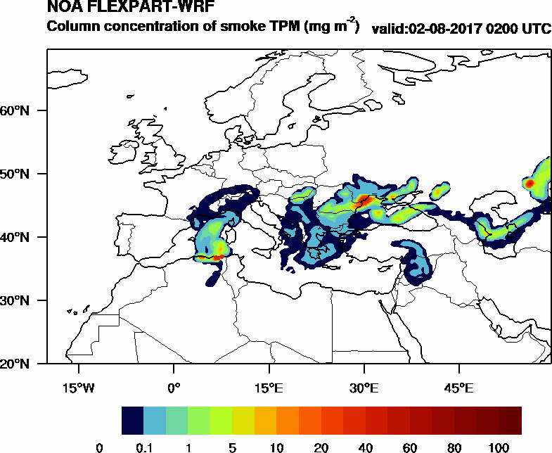 Column concentration of smoke TPM - 2017-08-02 02:00