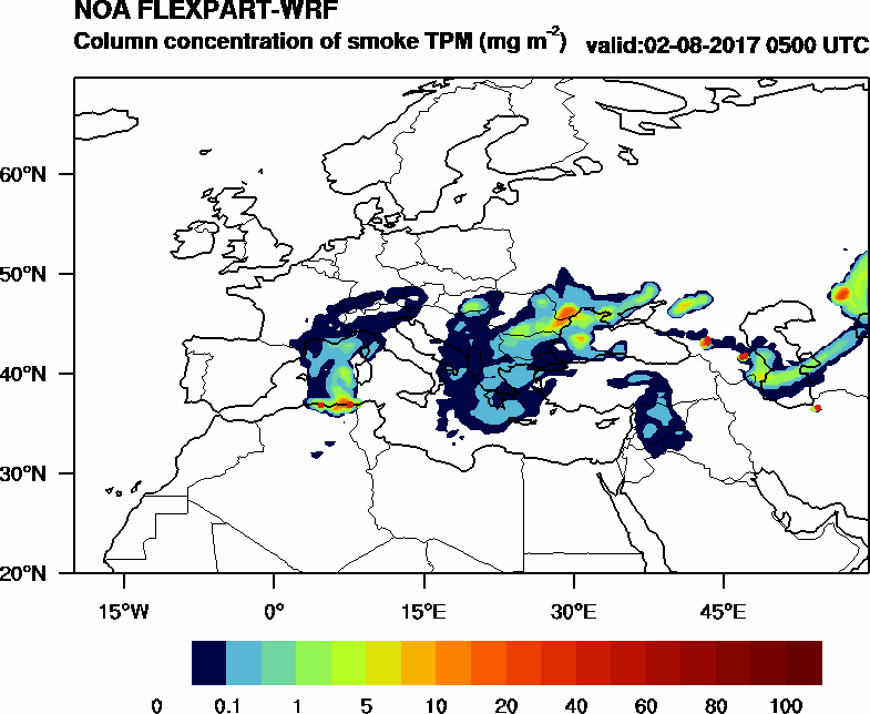 Column concentration of smoke TPM - 2017-08-02 05:00