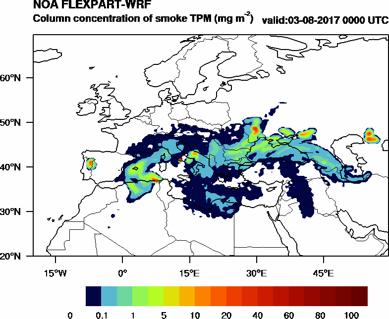 Column concentration of smoke TPM - 2017-08-03 00:00