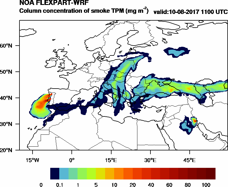Column concentration of smoke TPM - 2017-08-10 11:00